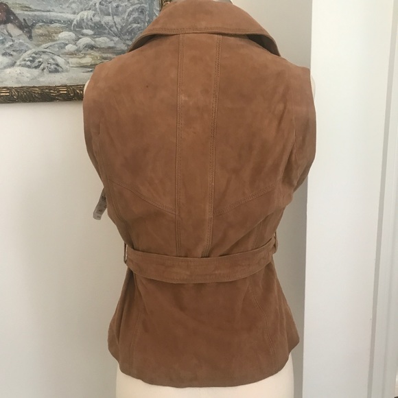 Elie Tahari Suede Leather Vest with Belt NWT - Picture 6 of 8